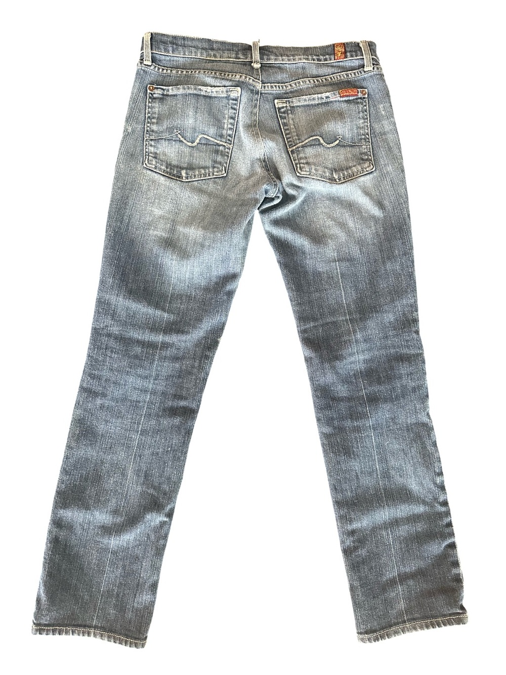 Vintage 2000’s 7 For All Mankind Straight Leg Jeans Med Wash 31” x 29.5”